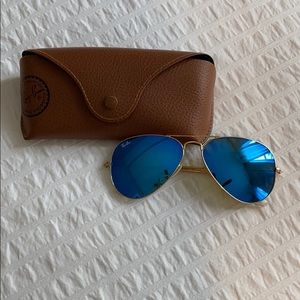 Authentic Blue Mirrored Ray Bans